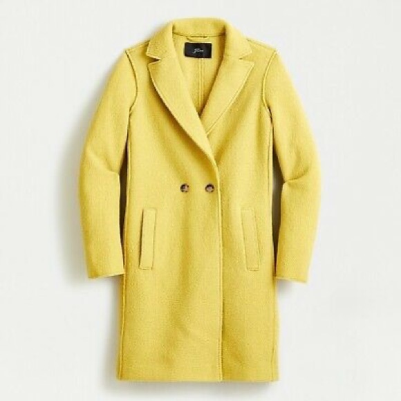 J. Crew Jackets & Blazers - J Crew Boiled Wool Daphne Topcoat Chartreuse Split Pea 4P